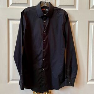 BLACK JF FERRAR SLIM FIT DRESS SHIRT 15-15.5 34/35 EUC